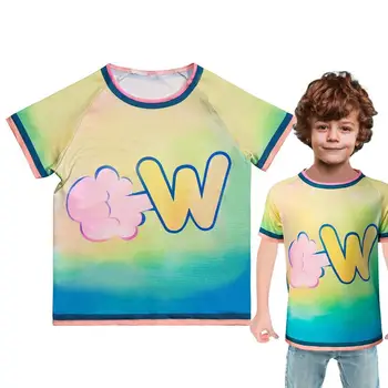 Детская летняя футболка для девочек, удобная милая одежда с коротким рукавом для малышей, Новая хлопковая детская футболка с рисунком из мультфильма