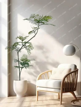 Имитационное растение Джакаранда китайское бионическое зеленое растение искусственное дерево в горшке для посадки в помещении гостиной