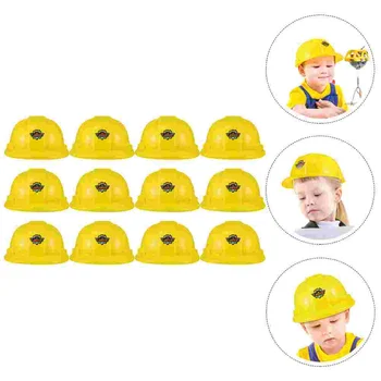 Строительные Шляпы Дети Играют в Маскарадные Костюмы для Детей Желтые Строительные Шляпы для Вечеринки Строительная Безопасная Игрушка Изображение 2