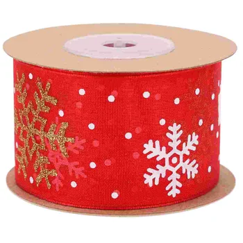 Рождественская лента для упаковки Снежинок, 1 шт, 900x3, 8x0, 2 см, Винтажное Рождество, Подарочная лента, Рождественская лента, Подарочная упаковка