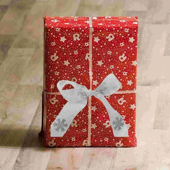 Рождественская лента для упаковки Снежинок, 1 шт, 900x3, 8x0, 2 см, Винтажное Рождество, Подарочная лента, Рождественская лента, Подарочная упаковка Изображение 2