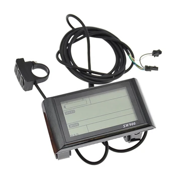 24-72 В SW900 ЖК-дисплей для управления измерителем скорости электрического велосипеда, спидометром, проводным счетчиком скорости, кодовой таблицей E-Bike