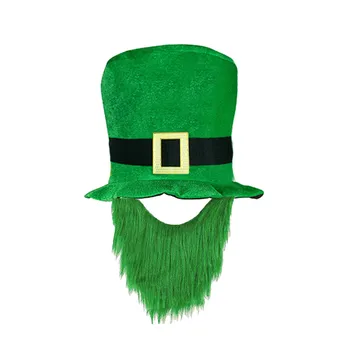 2023 Ирландская боксерская шляпа с бантом-трилистником, Зеленая шляпа, Головной убор на День Святого Патрика, Праздничные украшения, Веселая Ирландская фестивальная вечеринка