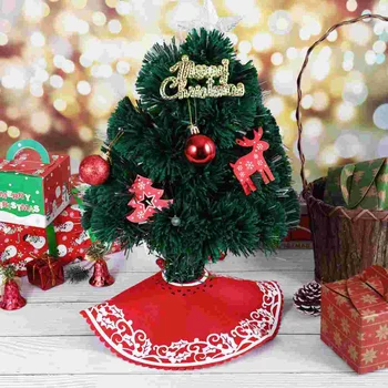 Юбка в виде рождественской елки, креативный красный дизайнерский ковер в виде елки, праздничное украшение в виде рождественской елки для домашней рождественской вечеринки Изображение 2