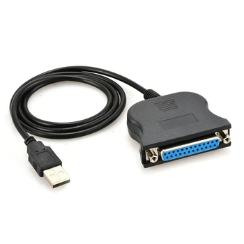 2шт USB к параллельному адаптеру для принтера, разъем USB 2.0 к разъему DB25, параллельный порт, адаптер IEEE 1284 для компьютера Изображение 2