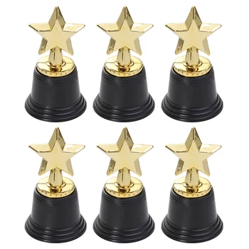 12шт Золотая Награда Star Trophy Наградные Призы для Вечерних Торжеств Церемония Благодарности Подарочные Награды