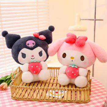40 см Sanrio Kuromi Серия My Melody Strawberry, мягкая Плюшевая кукла-животное, Мультяшная Милая Плюшевая подушка, Игрушка в подарок