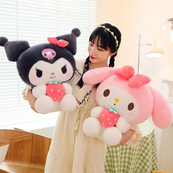 40 см Sanrio Kuromi Серия My Melody Strawberry, мягкая Плюшевая кукла-животное, Мультяшная Милая Плюшевая подушка, Игрушка в подарок Изображение 2