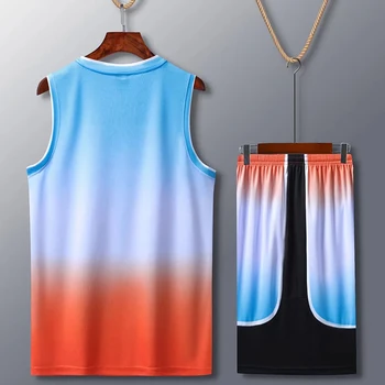 Изготовленные на заказ комплекты мужской баскетбольной майки с двойным карманом Спортивные костюмы для колледжа Aldult, Дышащая Женская баскетбольная форма Изображение 2