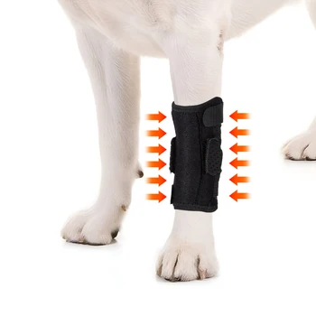 Бандаж для ног собаки, поддержка суставов с металлическими полосками При травмах суставов у пожилых инвалидов, артрите, параличе, выгуле собак Изображение 2