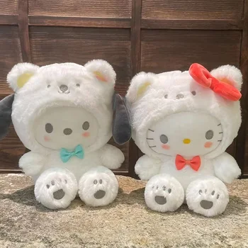 Hello Kitty Sanrio Plushies Cinnamonroll Kuromi Pochacco Мягкая плюшевая кукла Cos Bear, Милые игрушки, подарки на День рождения для детей