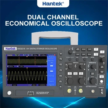 Цифровой осциллограф Hantek DSO2C10 2C15 2D10 2D15 2 Канала Генератор сигналов 100 МГц/150 МГц Вольтметр Частотомер Изображение 2