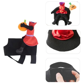 Шляпа для костюма для домашних животных, забавная тыквенная кепка, вечернее платье для косплея, Аксессуары для косплея, принадлежности для косплея для домашних животных, Тыква Y5GB Изображение 2