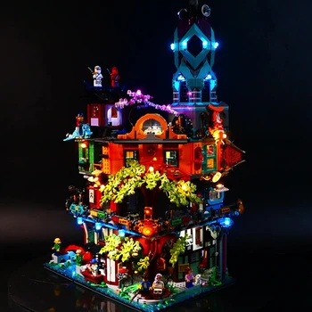 Комплект радиоуправляемой светодиодной Подсветки Для LEGO 71741 City Gardens Building Blocks Кирпичная Игрушка (Только светодиодная Подсветка, Модель без блоков) Изображение 2