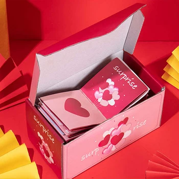 Взрывная подарочная коробка-сюрприз с Конфетти Креативная коробка для прыжков DIY Складная всплывающая коробка на день рождения Рождество Подарок на день Святого Валентина Изображение 2