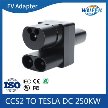 CCS2 для электромобиля Tesla, разъема зарядного устройства для электромобиля EV, преобразователя CCS2 для адаптера Tesla
