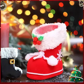 Рождественские Маленькие красные сапожки, креативные сапожки для хранения сахара, мини-праздничный пакетик для конфет, Праздничные принадлежности для украшения дома на тему фестиваля