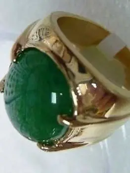 Лидер продаж, Хорошие Мужские ювелирные изделия, кольцо из зеленого натурального камня, размер 9,10,11#