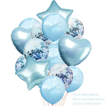 14 шт. Воздушный шар с несколькими конфетти, воздушные шары из латексной фольги, надувной шар на День рождения, свадьбу, воздушный шар, детский душ, принадлежности для вечеринок Изображение 2