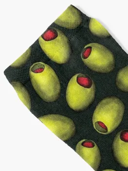 Зеленые оливки с красными перцами - Новинка, Носки с рисунком еды, Аргентина, забавные подарочные носки для мужчин, хлопковые 100% мужские носки, женские Изображение 2