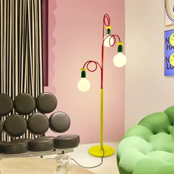 Красочный торшер Креативный светодиодный светильник для детской комнаты, спальни, салона, магазина, декора, Прикроватный торшер Memphis Art