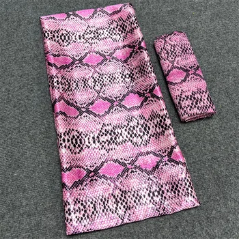 Женская ткань из мягкого атласного шелка в африканском стиле, шифоновая блузка, 4 + 2 ярда Изображение 2
