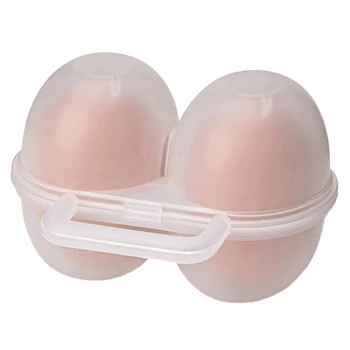 2-х Сетчатый Контейнер для яиц для кемпинга, Ударопрочная Коробка для защиты яиц, Коробка для хранения яиц, более Хрустящая для путешествий и на открытом воздухе Изображение 2