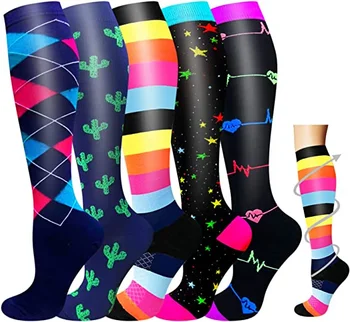 Компрессионные носки для бега, подходящие для медицинского ухода, при беременности, отеках, диабете, компрессионные носки, при варикозном расширении вен, Носки для мужчин и женщин 