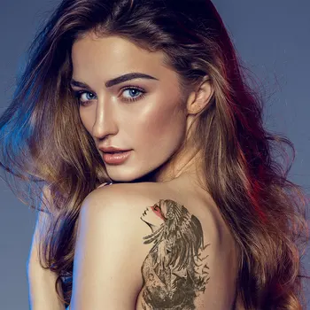 Креативная маленькая наклейка с тотемной татуировкой на всю руку, Модная наклейка с татуировкой на теле в виде цветов Лилии, наклейки с тотемной татуировкой для мужчин и женщин, Русалка