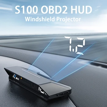 S100 Auto HUD OBD2 Головной Дисплей Скорости Автомобиля Проектор Лобового Стекла Расход Топлива Спидометр Сигнализация Электронные Аксессуары