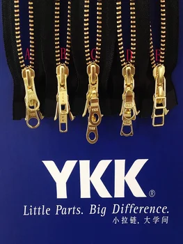 5 Штук изготовленных на заказ металлических сумок для одежды с двойной молнией YKK Золото, Бронза, Бронза, Белая Медь, Черная Медь
