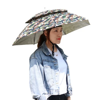 Складные Солнцезащитные колпачки для зонтиков с защитой от ультрафиолета, Дышащие шляпы-зонтики для рыбалки Изображение 2