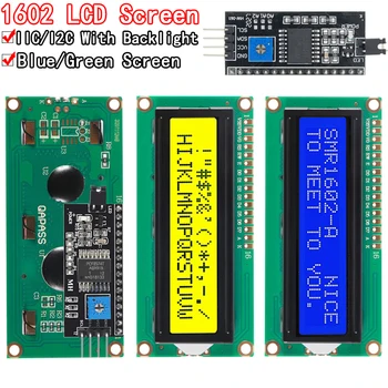 ЖК-модуль сине-зеленый экран IIC/I2C 1602 для arduino 1602 LCD UNO r3 mega2560 LCD1602 LCD1602 + I2C
