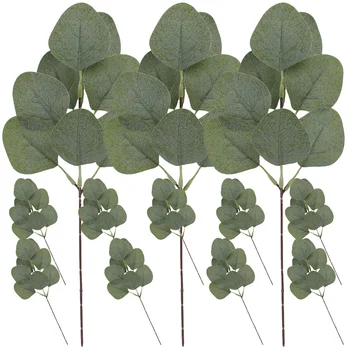 Имитация листьев эвкалипта, искусственные растительные украшения, искусственные стебли, искусственный декор Изображение 2