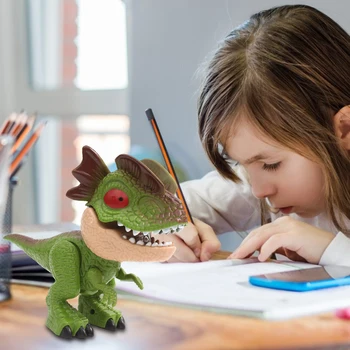 Модель животного Динозавра 5 В 1 Канцелярские Принадлежности Развивающие Игрушки для студентов, включая Линейку, Точилку для карандашей, Машинку для переплета, Ластик Изображение 2