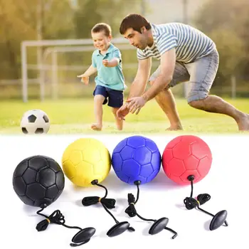 Футбольный тренировочный мяч 2 размера, Высокоэластичный, устойчивый к ударам, Однотонный, для маленьких детей, тренировочный пояс для студентов, футбольный мяч для начинающих