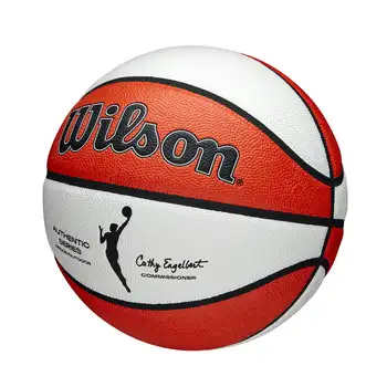 Аутентичный баскетбольный мяч WNBA для помещений или улицы, оранжевый и белый, 28,5 дюйма. Изображение 2