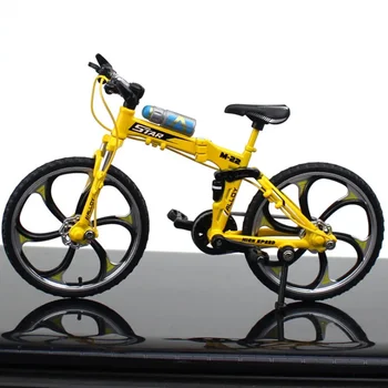 1:10 Металлическая Модель Велосипеда Игрушки Складной Гоночный Велосипед Cross Mountain Bike Реплика Коллекции Литья под давлением для Детского Подарка