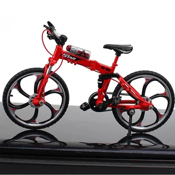 1:10 Металлическая Модель Велосипеда Игрушки Складной Гоночный Велосипед Cross Mountain Bike Реплика Коллекции Литья под давлением для Детского Подарка Изображение 2