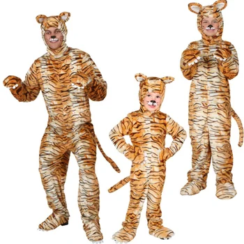Животные, насекомые, костюмы тигров, косплей на Хэллоуин для взрослых и детей, костюмы свирепых тигров