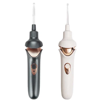 USB-зарядка, светодиодный инструмент для чистки ушей со светодиодной подсветкой, электрический всасывающий ушной вкладыш, вибрация, безболезненная для маленьких детей, семьи