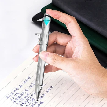Штангенциркуль 0,5 мм ручка с гелевыми чернилами Ручка с нониусом штангенциркуль Роликовая шариковая ручка Канцелярские принадлежности в подарок Изображение 2
