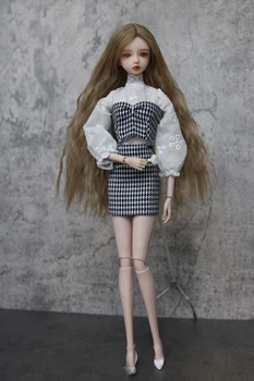 Комплект одежды в сетку / Белая футболка + топ + юбка / кукольное платье ручной работы длиной 30 см, одежда для 1/6 Xinyi FR ST Куклы Барби