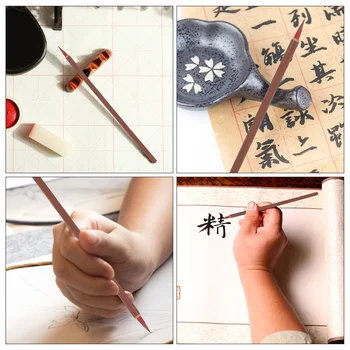 Профессиональные кисти для китайской каллиграфии Традиционные Кисти для рисования Кисточки для письма Изображение 2