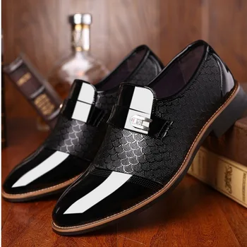 Модная мужская обувь в деловом стиле, официальные туфли-оксфорды без застежки, обувь из высококачественной кожи для лоферов