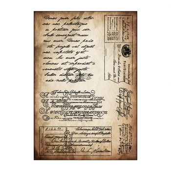 Винтажная текстовая этикетка для открыток, прозрачные резиновые штампы для скрапбукинга, изготовление открыток, конвертов, пригласительных, забавные принадлежности для украшения.