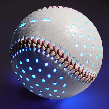 Загорающийся бейсбол Светодиодный светящийся бейсбол 6 светлых цветов, светящихся в темноте Бейсбол 2 режима освещения Забавно для игроков-подростков