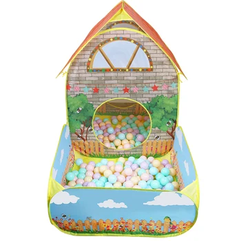 Дети, детские всплывающие палатки, дом с садом во внутреннем дворе, Ползающий Складной шатер, Домик для мальчиков и девочек, игровая палатка, бассейн с мячом, детский подарок Изображение 2