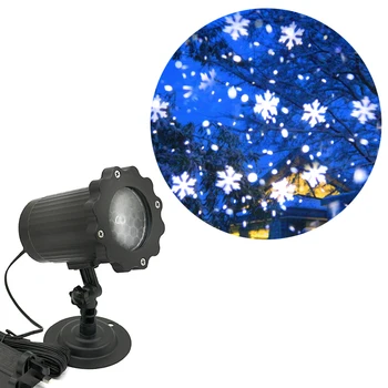 проекционный светильник snowflake snow наружные водонепроницаемые рождественские украшения праздничная атмосфера рождественские проекционные огни Изображение 2