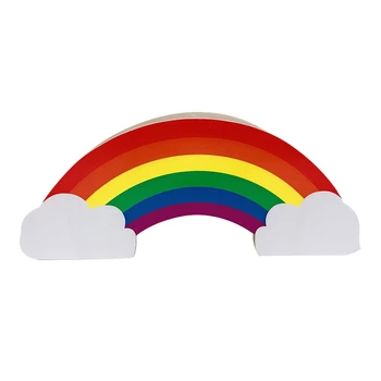 Органайзер для детского стола, школьные принадлежности-Rainbow Cloud, деревянный держатель для карандашей, Настольные аксессуары для кистей для макияжа, карандаши